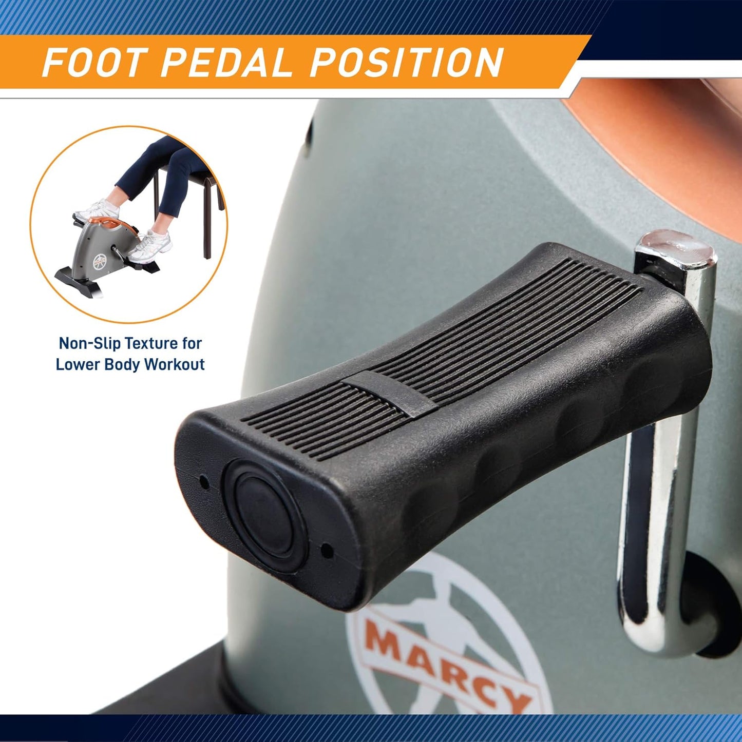 Under Desk Mini Pedal Leg and Arm Exercise Cycle with Adjustable Magnetic Resistance Leg Exercisers