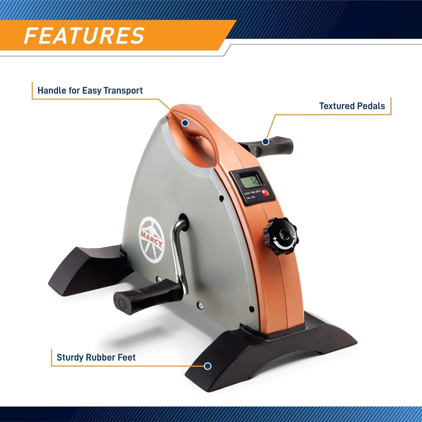 Under Desk Mini Pedal Leg and Arm Exercise Cycle with Adjustable Magnetic Resistance Leg Exercisers
