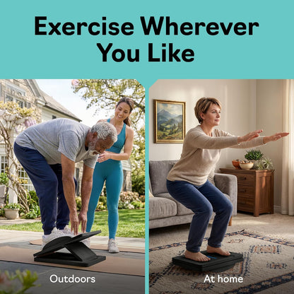 Slant Boards for Exercise, Wooden Slant Board, Calf Stretch Board with 7 Incline Angles, Velour Board, Balance Board & Calf Stretcher, Portable Incline Board for Physical Therapy, Ankle Mobility, Heel & Knees