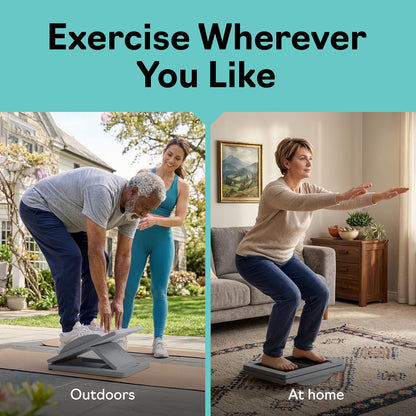 Slant Boards for Exercise, Wooden Slant Board, Calf Stretch Board with 7 Incline Angles, Velour Board, Balance Board & Calf Stretcher, Portable Incline Board for Physical Therapy, Ankle Mobility, Heel & Knees