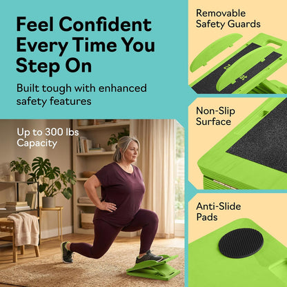 Slant Boards for Exercise, Wooden Slant Board, Calf Stretch Board with 7 Incline Angles, Velour Board, Balance Board & Calf Stretcher, Portable Incline Board for Physical Therapy, Ankle Mobility, Heel & Knees
