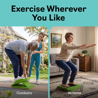 Slant Boards for Exercise, Wooden Slant Board, Calf Stretch Board with 7 Incline Angles, Velour Board, Balance Board & Calf Stretcher, Portable Incline Board for Physical Therapy, Ankle Mobility, Heel & Knees