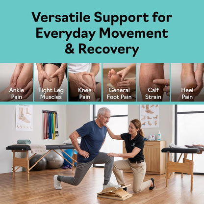 Slant Boards for Exercise, Wooden Slant Board, Calf Stretch Board with 7 Incline Angles, Velour Board, Balance Board & Calf Stretcher, Portable Incline Board for Physical Therapy, Ankle Mobility, Heel & Knees