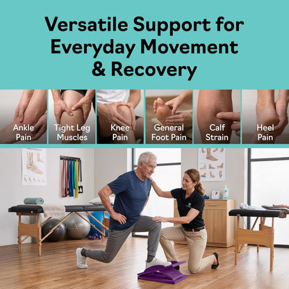 Slant Boards for Exercise, Wooden Slant Board, Calf Stretch Board with 7 Incline Angles, Velour Board, Balance Board & Calf Stretcher, Portable Incline Board for Physical Therapy, Ankle Mobility, Heel & Knees
