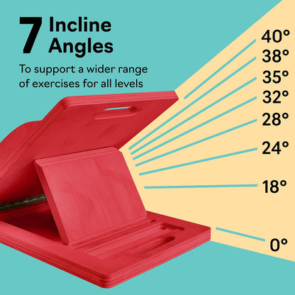 Slant Boards for Exercise, Wooden Slant Board, Calf Stretch Board with 7 Incline Angles, Velour Board, Balance Board & Calf Stretcher, Portable Incline Board for Physical Therapy, Ankle Mobility, Heel & Knees