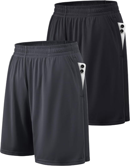 Athletic Shorts for Men with Pockets and Elastic Waistband Quick Dry Activewear