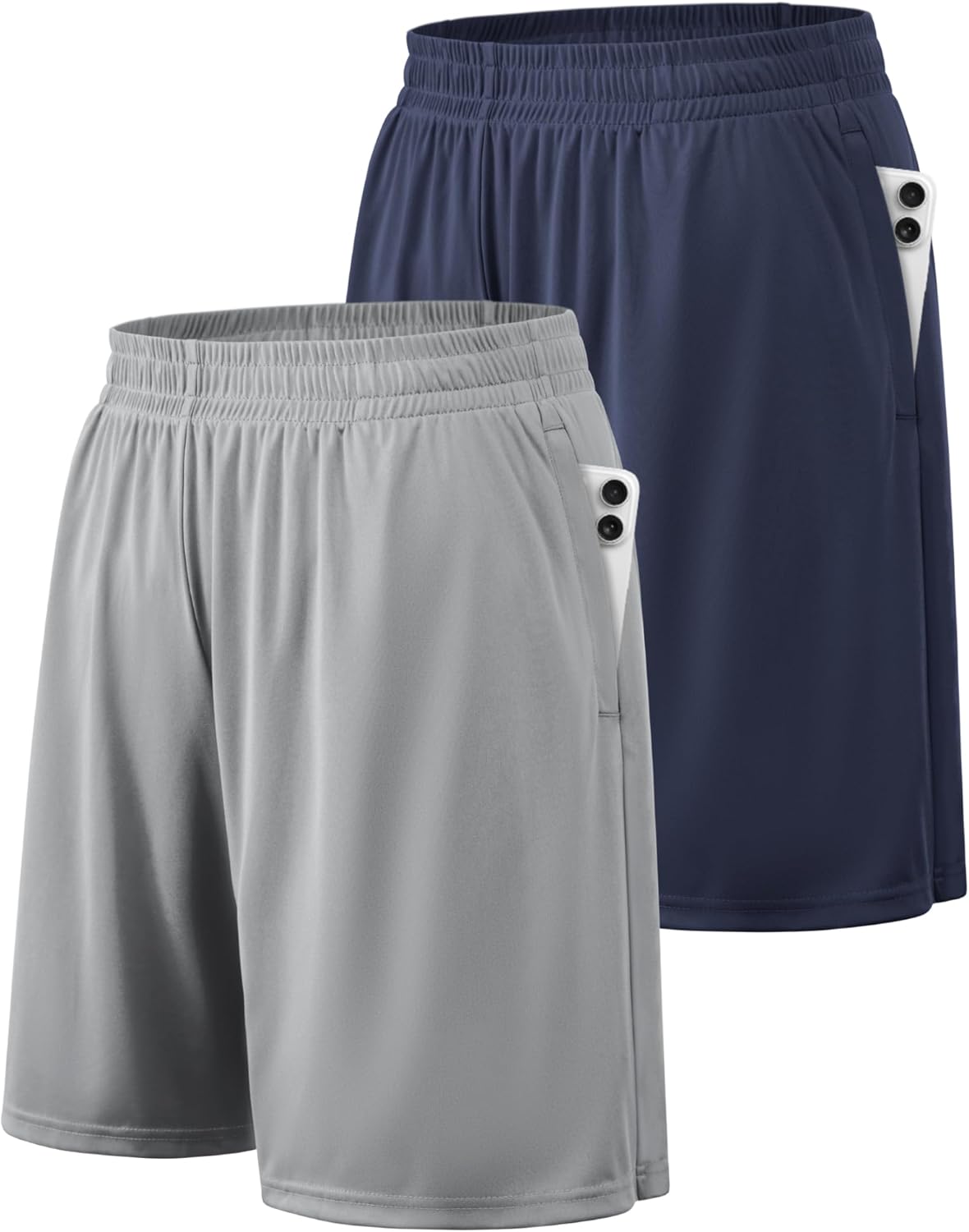 Athletic Shorts for Men with Pockets and Elastic Waistband Quick Dry Activewear