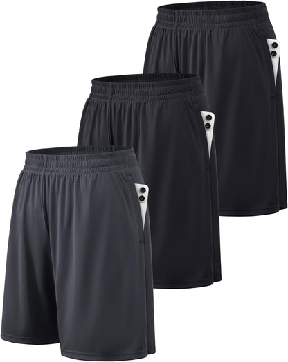 Athletic Shorts for Men with Pockets and Elastic Waistband Quick Dry Activewear
