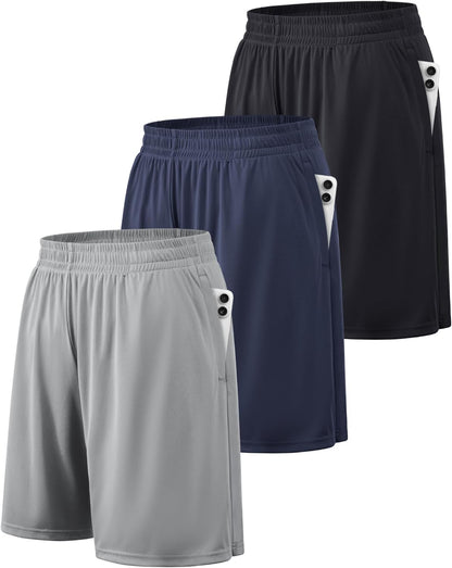 Athletic Shorts for Men with Pockets and Elastic Waistband Quick Dry Activewear