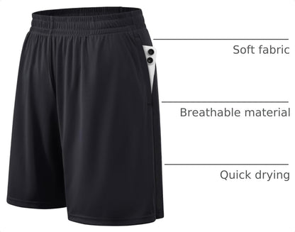 Athletic Shorts for Men with Pockets and Elastic Waistband Quick Dry Activewear
