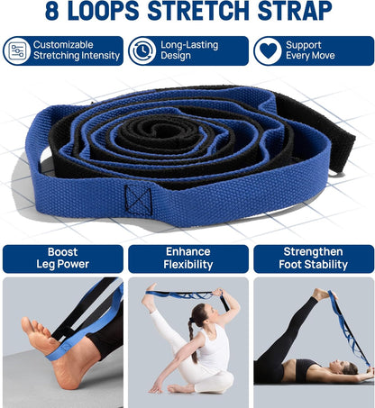 High Density Foam Roller for Back, Variety of Sizes & Colors for Yoga, Pilates - Blue Speckled - 18 Inches