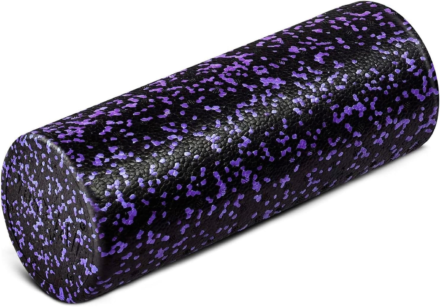 High Density Foam Roller for Back, Variety of Sizes & Colors for Yoga, Pilates - Blue Speckled - 18 Inches