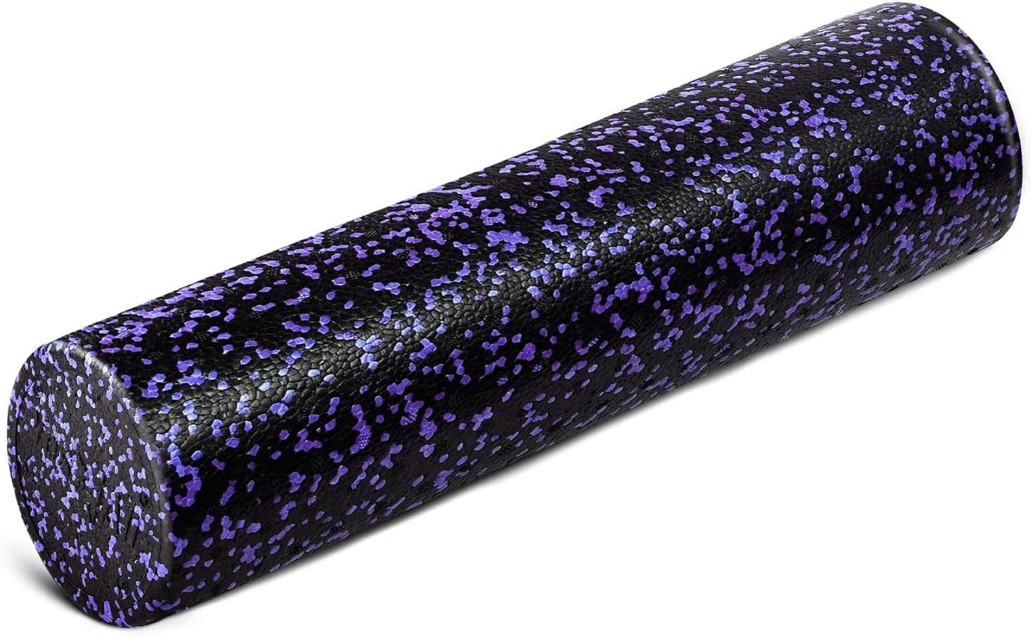 High Density Foam Roller for Back, Variety of Sizes & Colors for Yoga, Pilates - Blue Speckled - 18 Inches