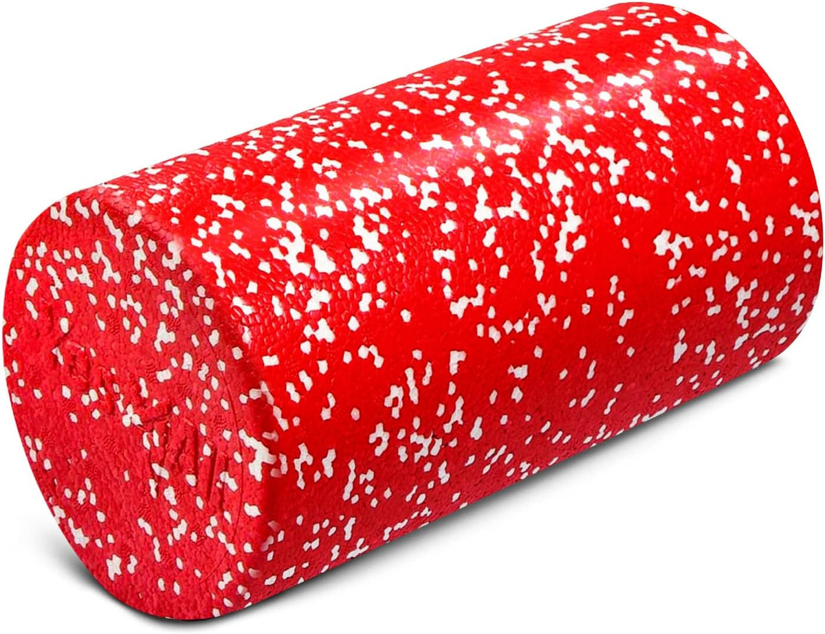 High Density Foam Roller for Back, Variety of Sizes & Colors for Yoga, Pilates - Blue Speckled - 18 Inches