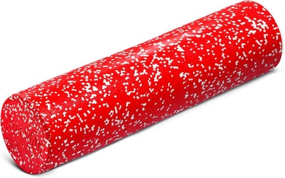 High Density Foam Roller for Back, Variety of Sizes & Colors for Yoga, Pilates - Blue Speckled - 18 Inches