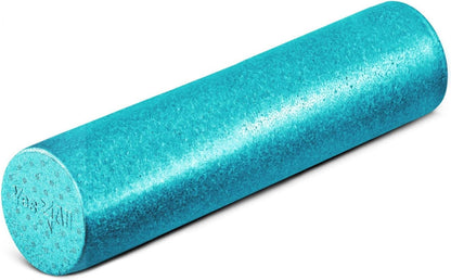 High Density Foam Roller for Back, Variety of Sizes & Colors for Yoga, Pilates - Blue Speckled - 18 Inches