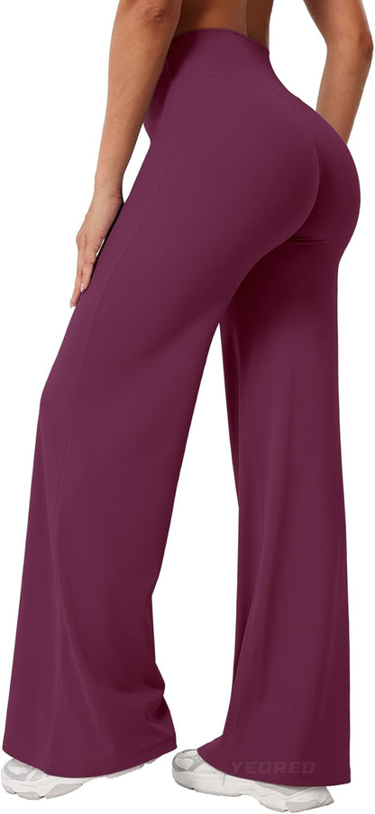 Ease Workout Leggings Womens No Front Seam Straight Leggings 29"/ 31.5"/ 33"/ 35" High Waist Buttery Eddiy Yoga Pants - Colors A