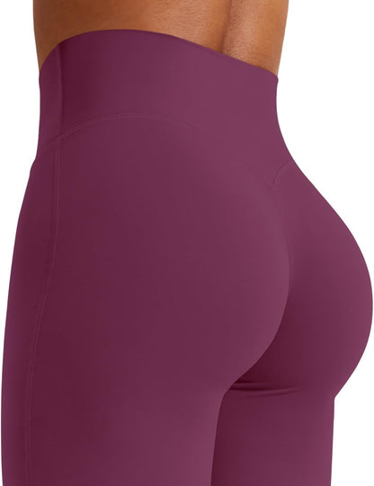 Ease Workout Leggings Womens No Front Seam Straight Leggings 29"/ 31.5"/ 33"/ 35" High Waist Buttery Eddiy Yoga Pants - Colors A