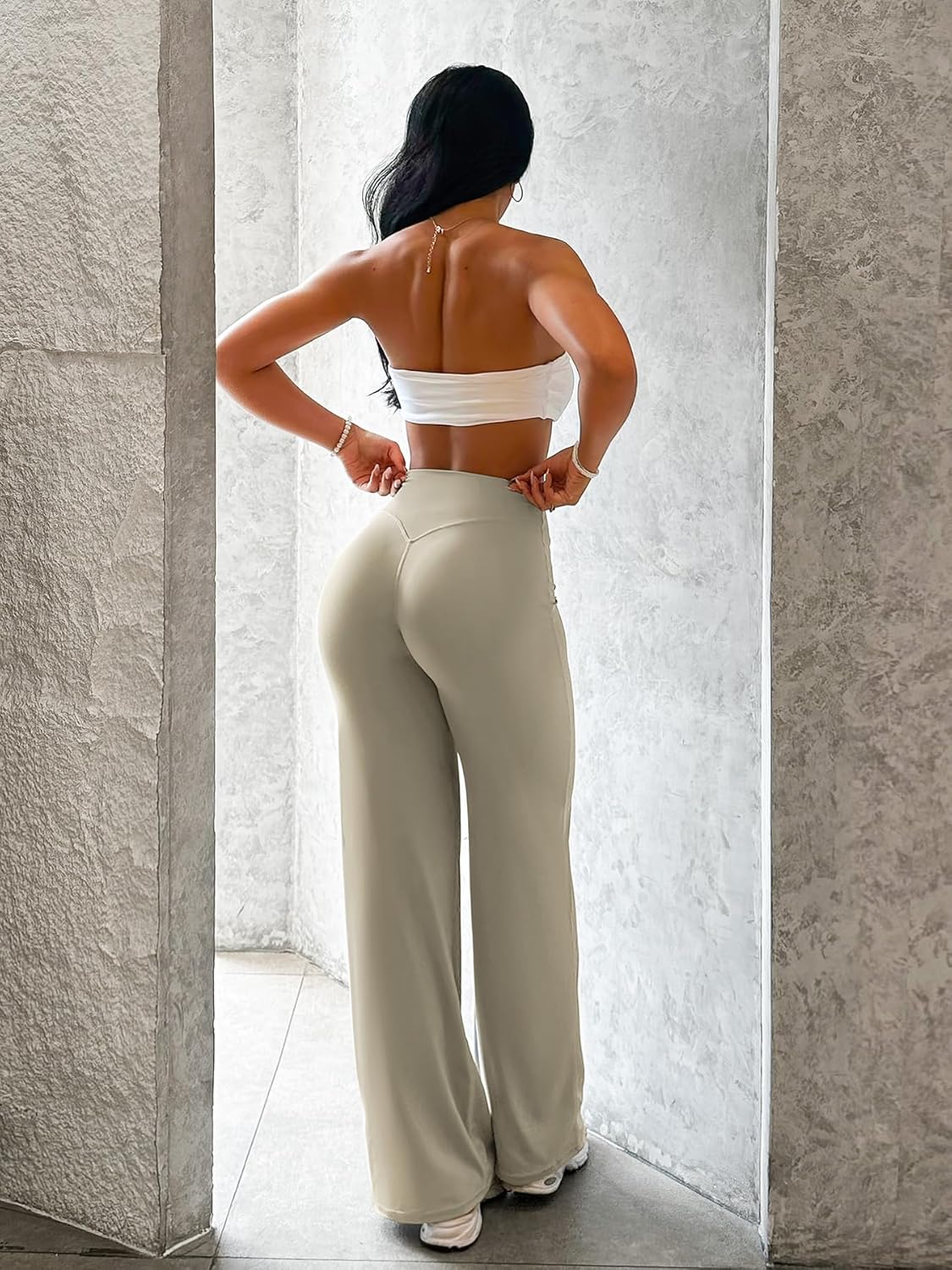 Ease Workout Leggings Womens No Front Seam Straight Leggings 29"/ 31.5"/ 33"/ 35" High Waist Buttery Eddiy Yoga Pants - Colors A