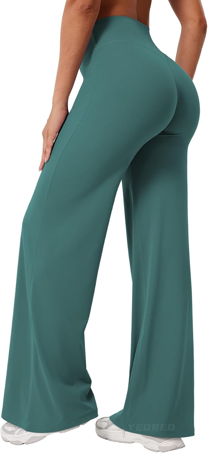Ease Workout Leggings Womens No Front Seam Straight Leggings 29"/ 31.5"/ 33"/ 35" High Waist Buttery Eddiy Yoga Pants - Colors A