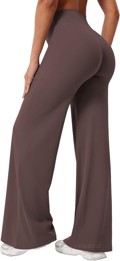 Ease Workout Leggings Womens No Front Seam Straight Leggings 29"/ 31.5"/ 33"/ 35" High Waist Buttery Eddiy Yoga Pants - Colors A