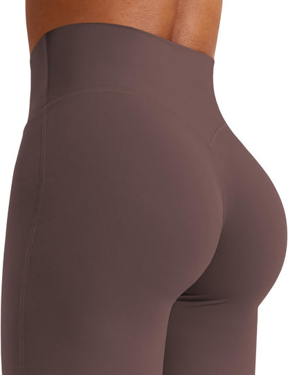 Ease Workout Leggings Womens No Front Seam Straight Leggings 29"/ 31.5"/ 33"/ 35" High Waist Buttery Eddiy Yoga Pants - Colors A