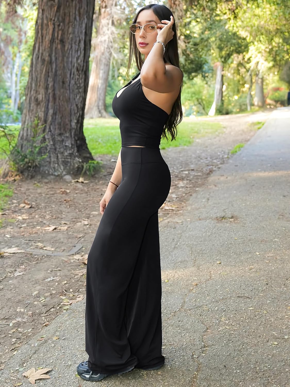 Ease Workout Leggings Womens No Front Seam Straight Leggings 29"/ 31.5"/ 33"/ 35" High Waist Buttery Eddiy Yoga Pants - Colors A