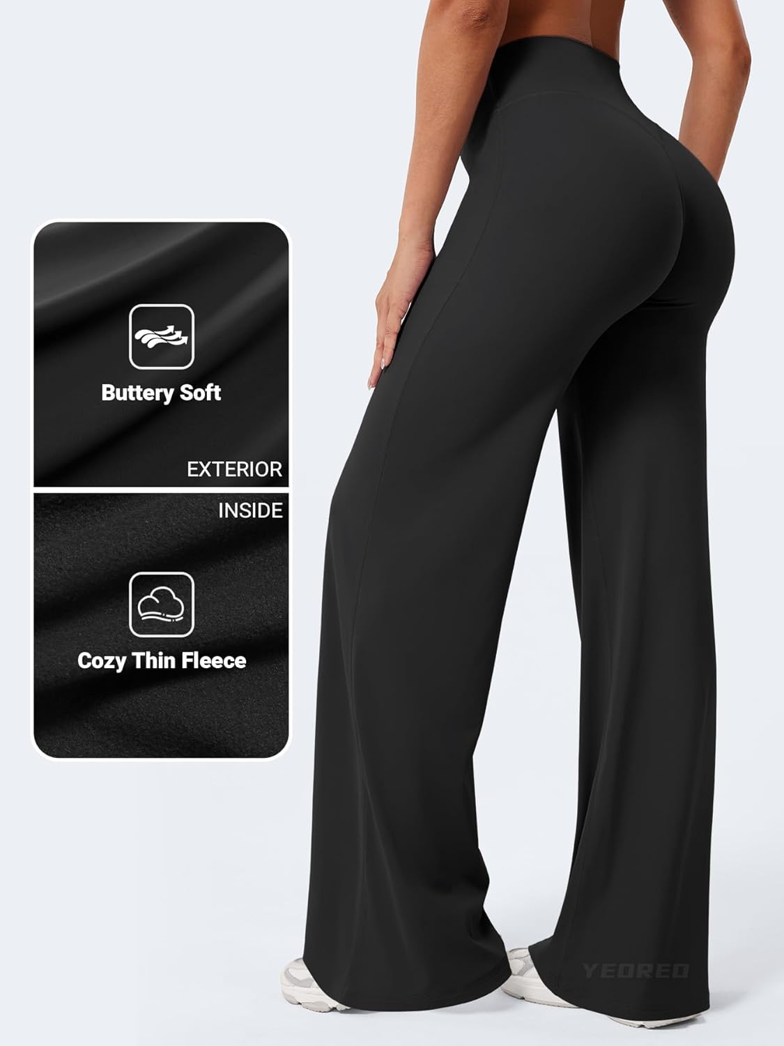 Ease Workout Leggings Womens No Front Seam Straight Leggings 29"/ 31.5"/ 33"/ 35" High Waist Buttery Eddiy Yoga Pants - Colors A