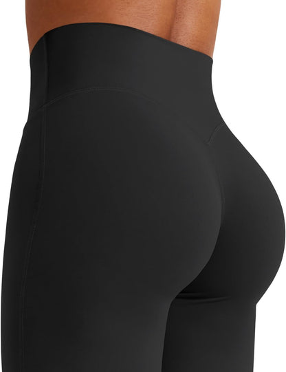 Ease Workout Leggings Womens No Front Seam Straight Leggings 29"/ 31.5"/ 33"/ 35" High Waist Buttery Eddiy Yoga Pants - Colors A