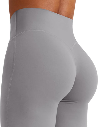 Ease Workout Leggings Womens No Front Seam Straight Leggings 29"/ 31.5"/ 33"/ 35" High Waist Buttery Eddiy Yoga Pants - Colors A