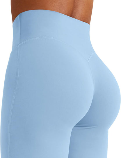 Ease Workout Leggings Womens No Front Seam Straight Leggings 29"/ 31.5"/ 33"/ 35" High Waist Buttery Eddiy Yoga Pants - Colors A