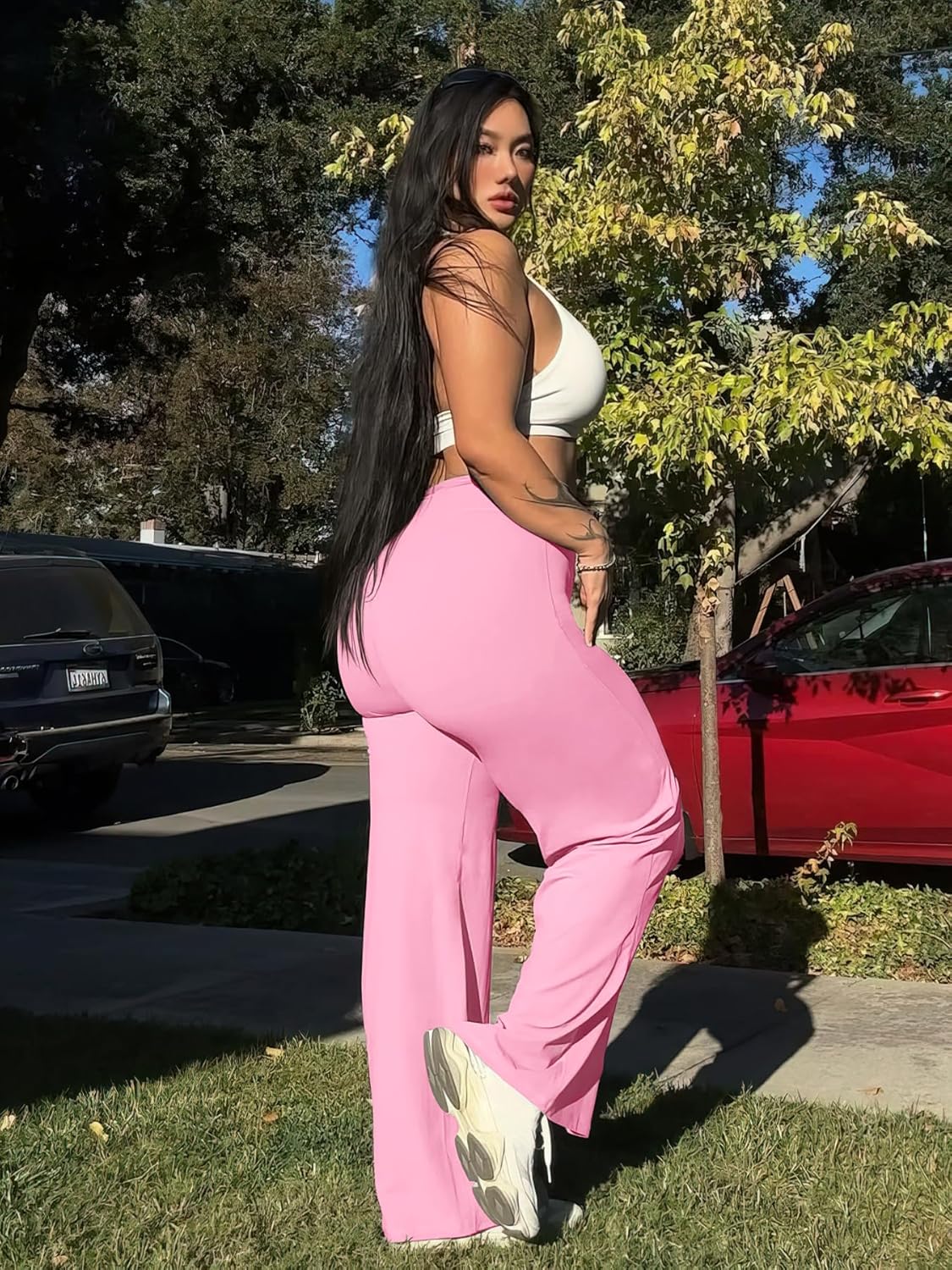 Ease Workout Leggings Womens No Front Seam Straight Leggings 29"/ 31.5"/ 33"/ 35" High Waist Buttery Eddiy Yoga Pants - Colors A