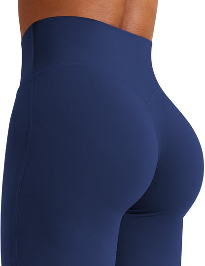Ease Workout Leggings Womens No Front Seam Straight Leggings 29"/ 31.5"/ 33"/ 35" High Waist Buttery Eddiy Yoga Pants - Colors A