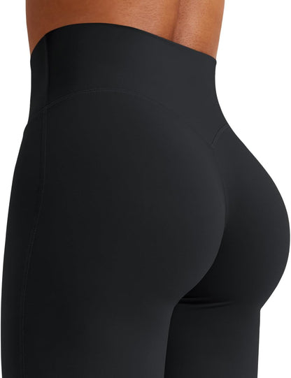 Ease Workout Leggings Womens No Front Seam Straight Leggings 29"/ 31.5"/ 33"/ 35" High Waist Buttery Eddiy Yoga Pants - Colors A