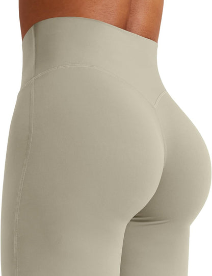 Ease Workout Leggings Womens No Front Seam Straight Leggings 29"/ 31.5"/ 33"/ 35" High Waist Buttery Eddiy Yoga Pants - Colors A