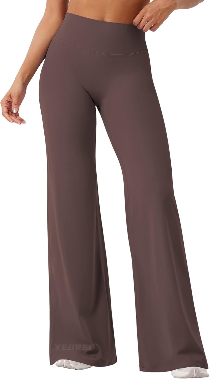 Ease Workout Leggings Womens No Front Seam Straight Leggings 29"/ 31.5"/ 33"/ 35" High Waist Buttery Eddiy Yoga Pants - Colors A