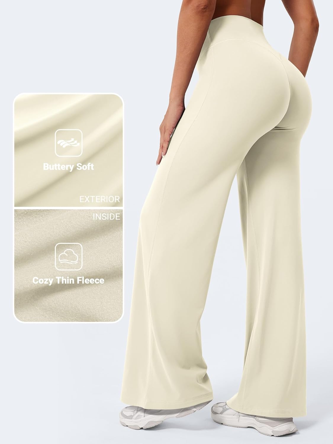 Ease Workout Leggings Womens No Front Seam Straight Leggings 29"/ 31.5"/ 33"/ 35" High Waist Buttery Eddiy Yoga Pants - Colors A