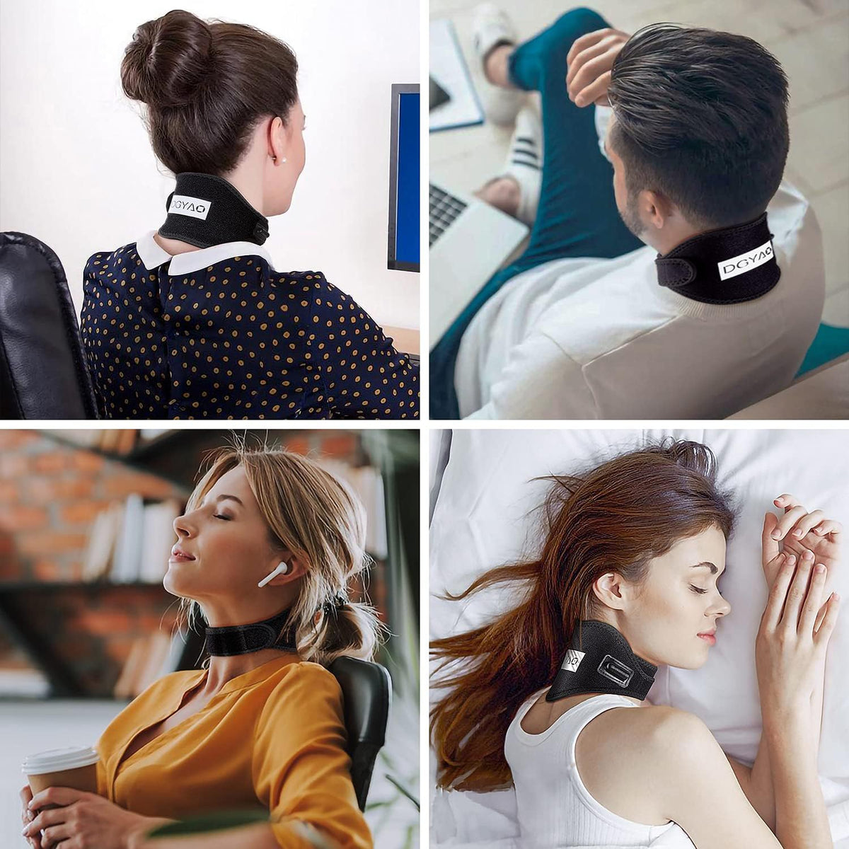 Infrared & Red Light Therapy for Neck Pain Relief, Wearable Neck Light Therapy Wrap Pad for Joint Pain, 850NM Infrared LED Therapy Home Use Device Suitable for Neck Knee Wrist