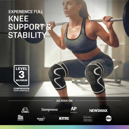 2 Pack Knee Brace for Women - Knee Support for Walking, Knee Compression Sleeves for Pain Relief, Knee Sleeves for Women, Knee Brace for Sports, Workouts & Arthritis