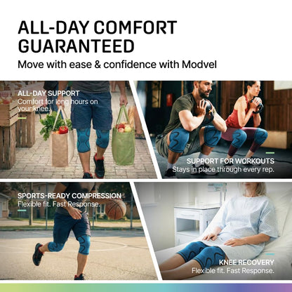 2 Pack Knee Brace for Women - Knee Support for Walking, Knee Compression Sleeves for Pain Relief, Knee Sleeves for Women, Knee Brace for Sports, Workouts & Arthritis