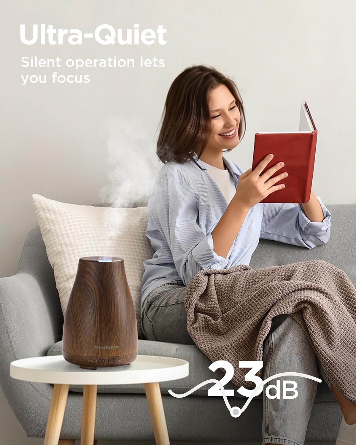 Essential Oil Diffuser Ultrasonic Diffusers for Home, Basic White