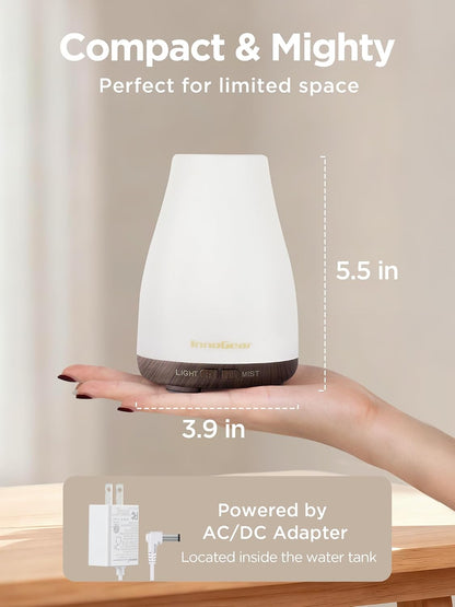 Essential Oil Diffuser Ultrasonic Diffusers for Home, Basic White