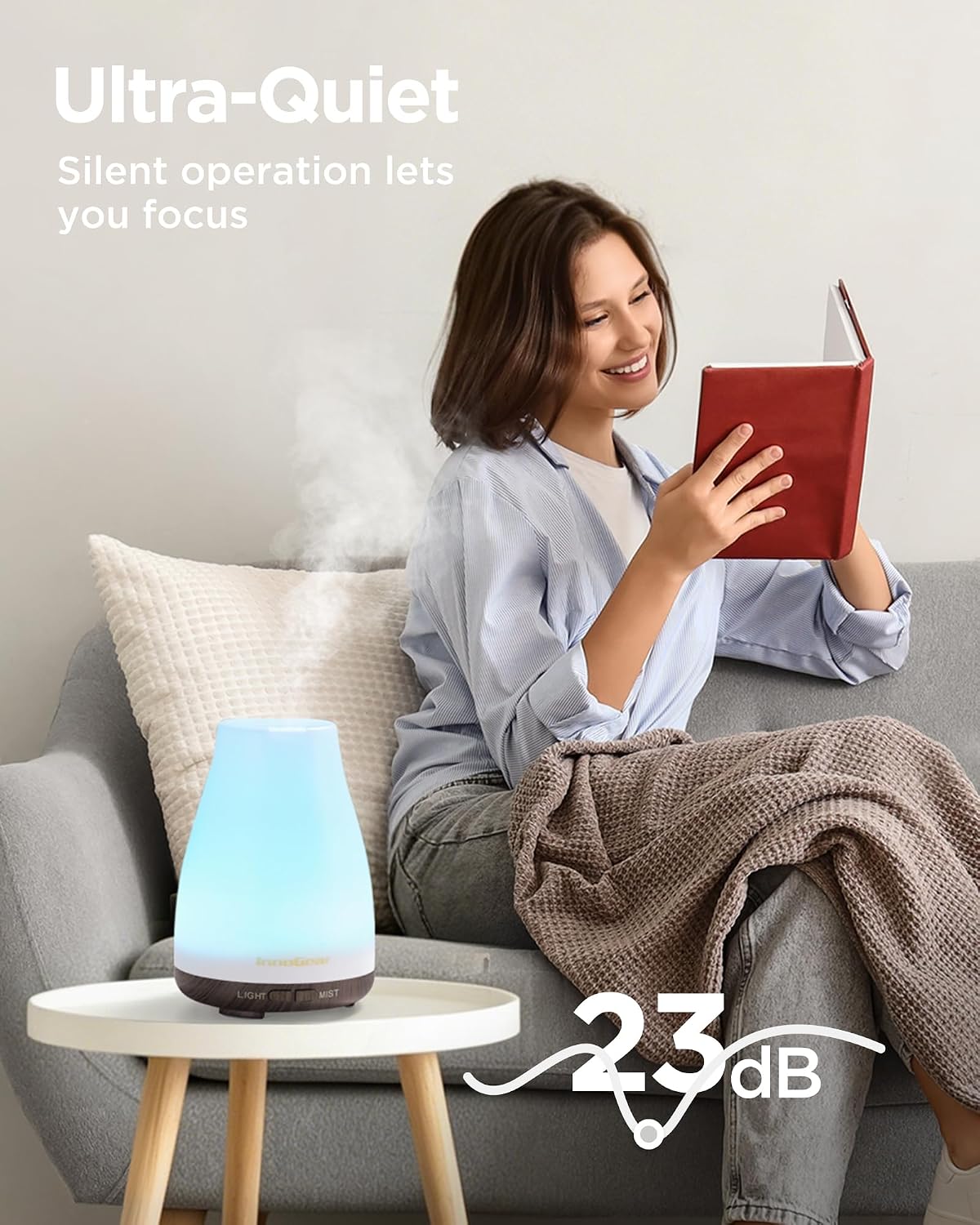 Essential Oil Diffuser Ultrasonic Diffusers for Home, Basic White