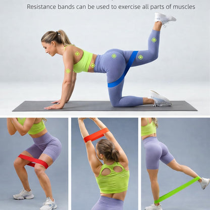 Resistance Bands for Working Out Set of 5 with Carry Bag, Resistance Loop Exercise Bands for Strength Training, Physical Therapy & Pilates, Home Gym Workout Equipment for Men & Women