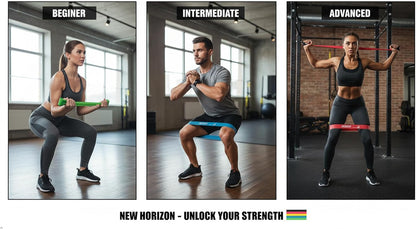 Resistance Bands for Working Out Set of 5 with Carry Bag, Resistance Loop Exercise Bands for Strength Training, Physical Therapy & Pilates, Home Gym Workout Equipment for Men & Women