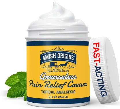 Pain Relief Cream, Maximum Strength Deep Penetrating for Joint, Muscle, Knee, Back, Feet, Hand, Ankle, Aches, 8 fl oz (Pack of 1)