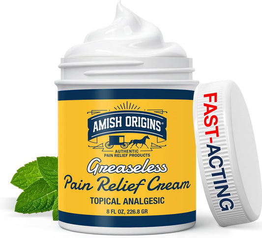 Pain Relief Cream, Maximum Strength Deep Penetrating for Joint, Muscle, Knee, Back, Feet, Hand, Ankle, Aches, 8 fl oz (Pack of 1)