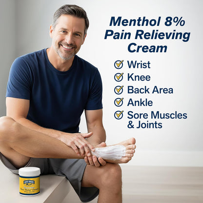 Pain Relief Cream, Maximum Strength Deep Penetrating for Joint, Muscle, Knee, Back, Feet, Hand, Ankle, Aches, 8 fl oz (Pack of 1)