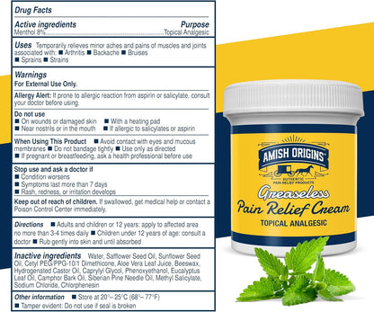 Pain Relief Cream, Maximum Strength Deep Penetrating for Joint, Muscle, Knee, Back, Feet, Hand, Ankle, Aches, 8 fl oz (Pack of 1)