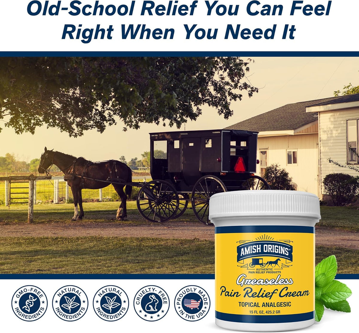 Pain Relief Cream, Maximum Strength Deep Penetrating for Joint, Muscle, Knee, Back, Feet, Hand, Ankle, Aches, 8 fl oz (Pack of 1)